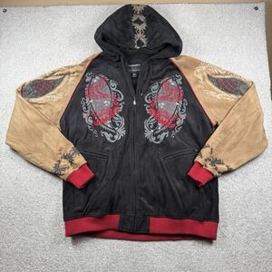 Imperious Delf Jacket Y2K Mens 3XL Full Zip  Graphic Embroidered Hoodie